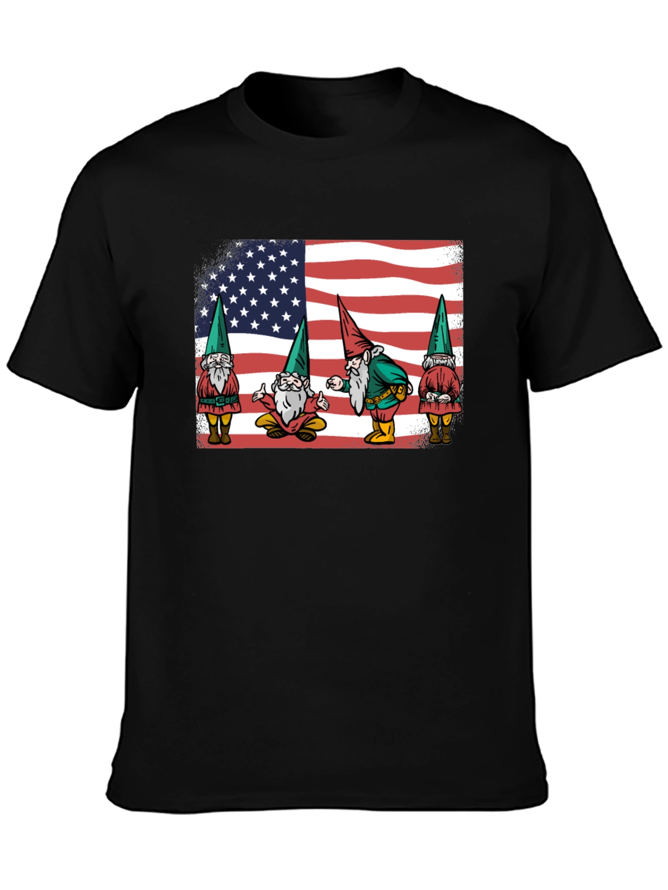 Patriotic Gnomes T-Shirt - American Flag