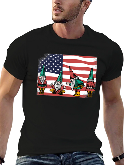 Patriotic Gnomes T-Shirt - American Flag