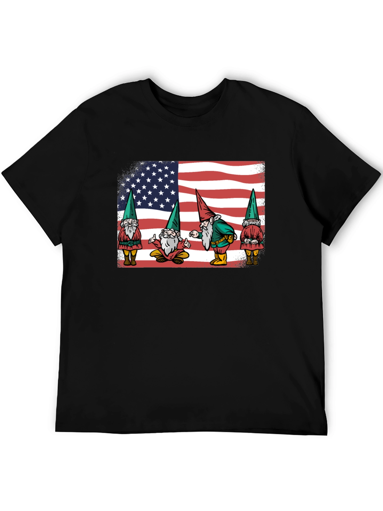 Patriotic Gnomes T-Shirt - American Flag