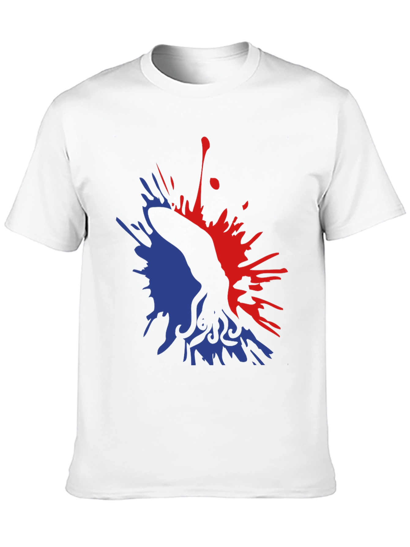 Abstract Octopus Ink Splatter Graphic Tee - Black