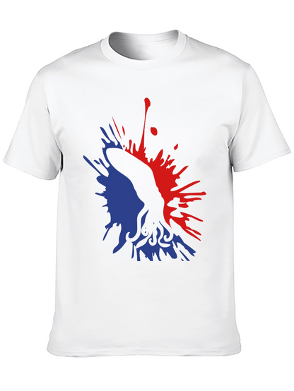Abstract Octopus Ink Splatter Graphic Tee - Black