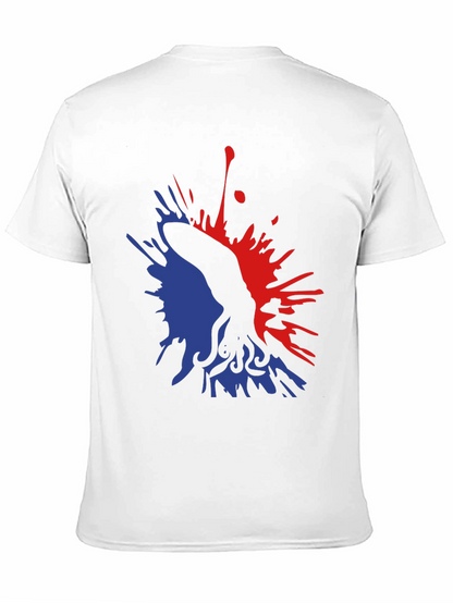 Abstract Octopus Ink Splatter Graphic Tee - Black