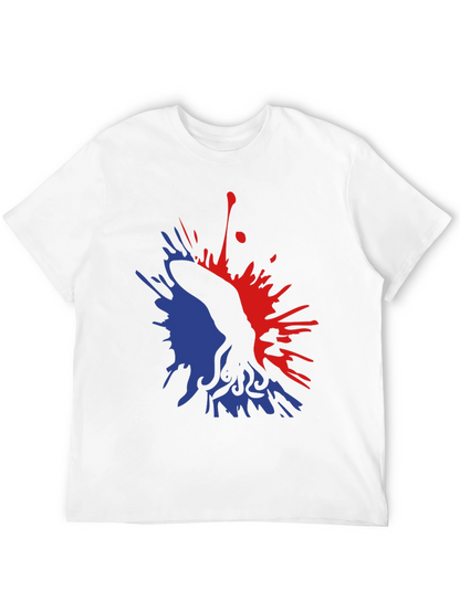 Abstract Octopus Ink Splatter Graphic Tee - Black