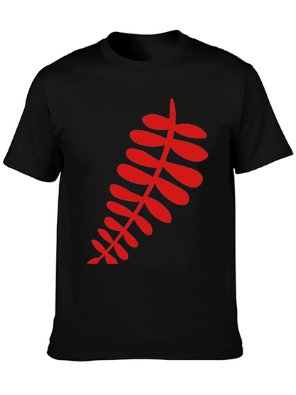 Red Fern Graphic Black T-Shirt