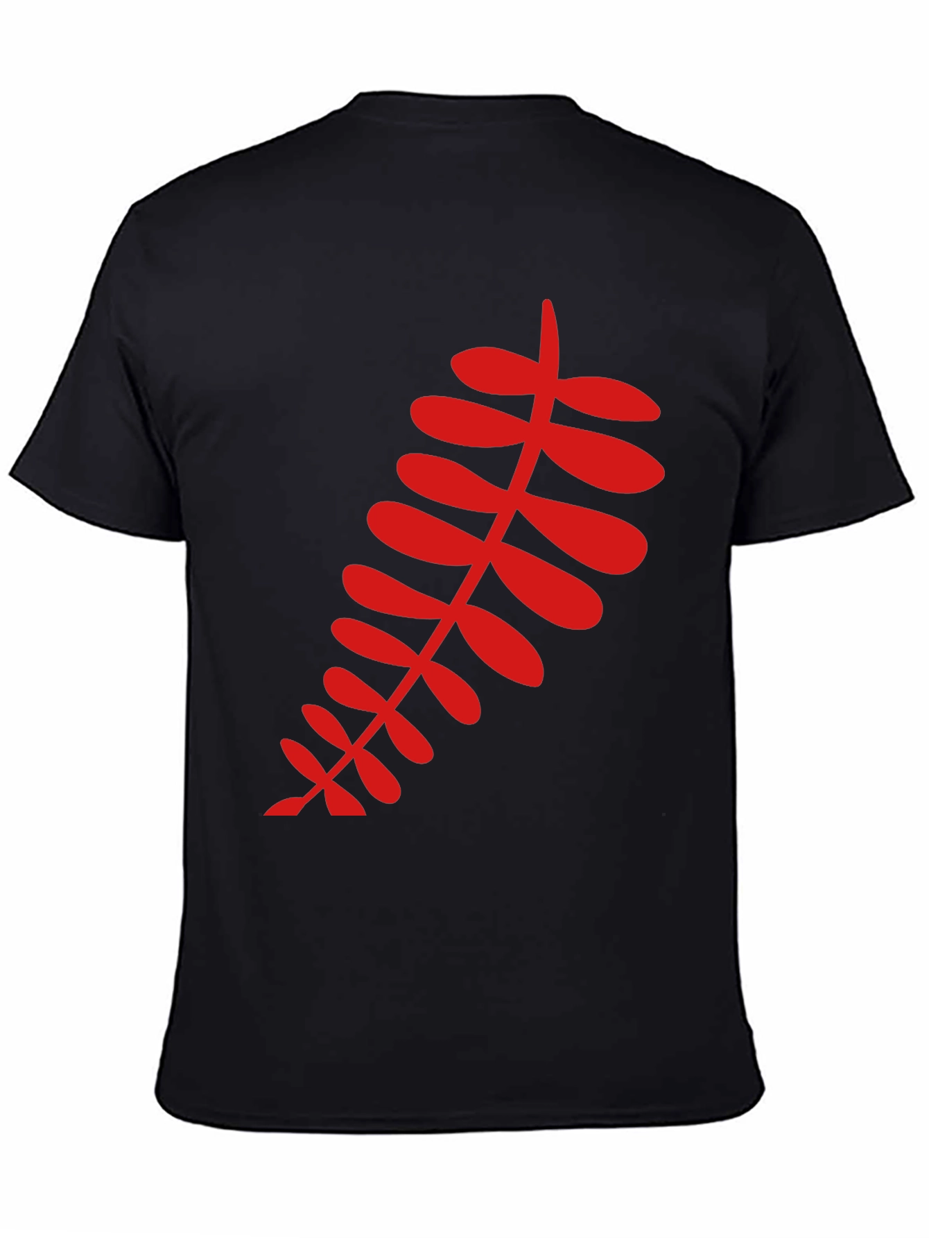 Red Fern Graphic Black T-Shirt