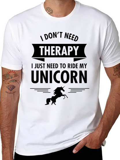 Funny Unicorn Therapy T-Shirt