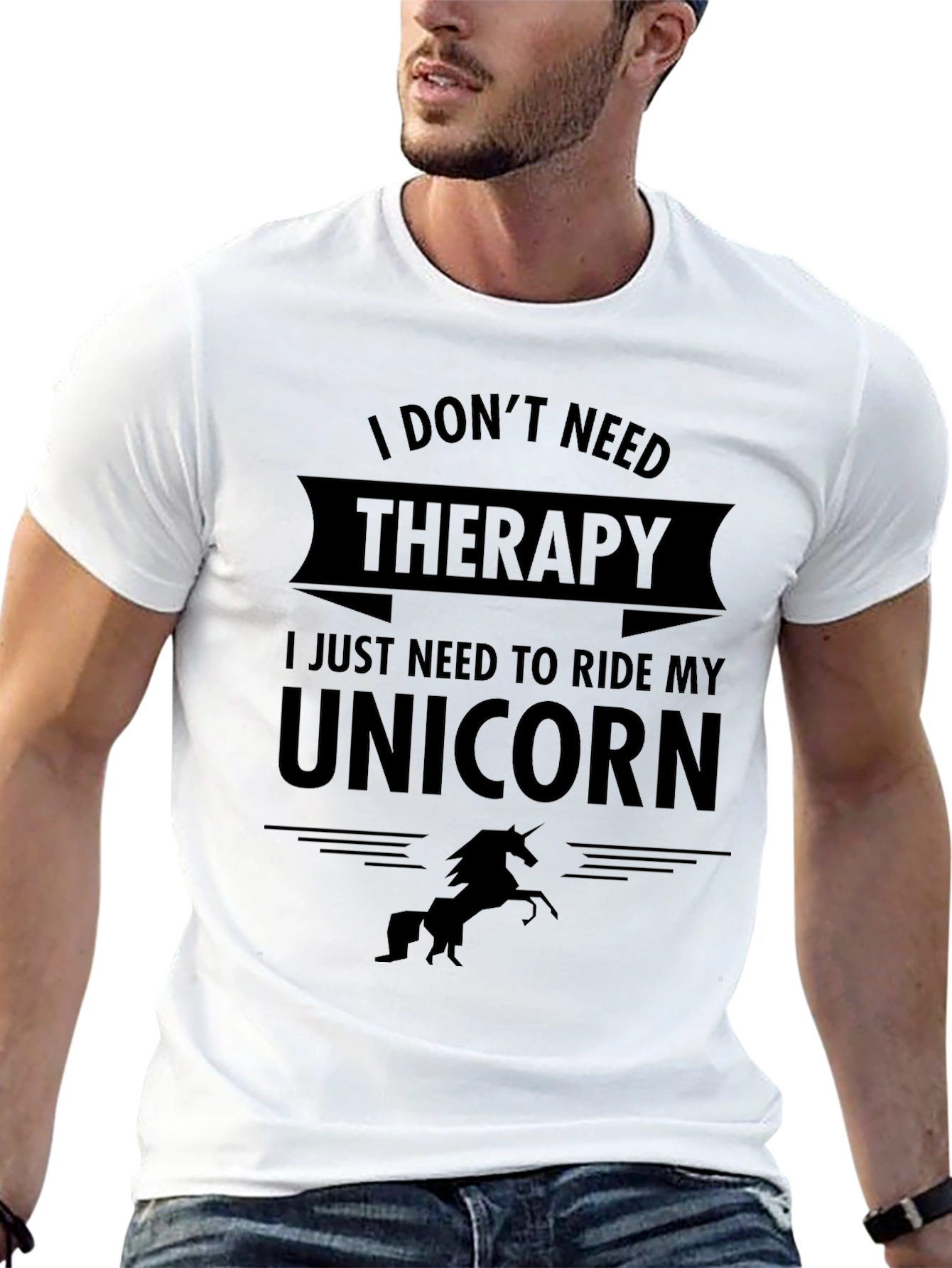 Funny Unicorn Therapy T-Shirt