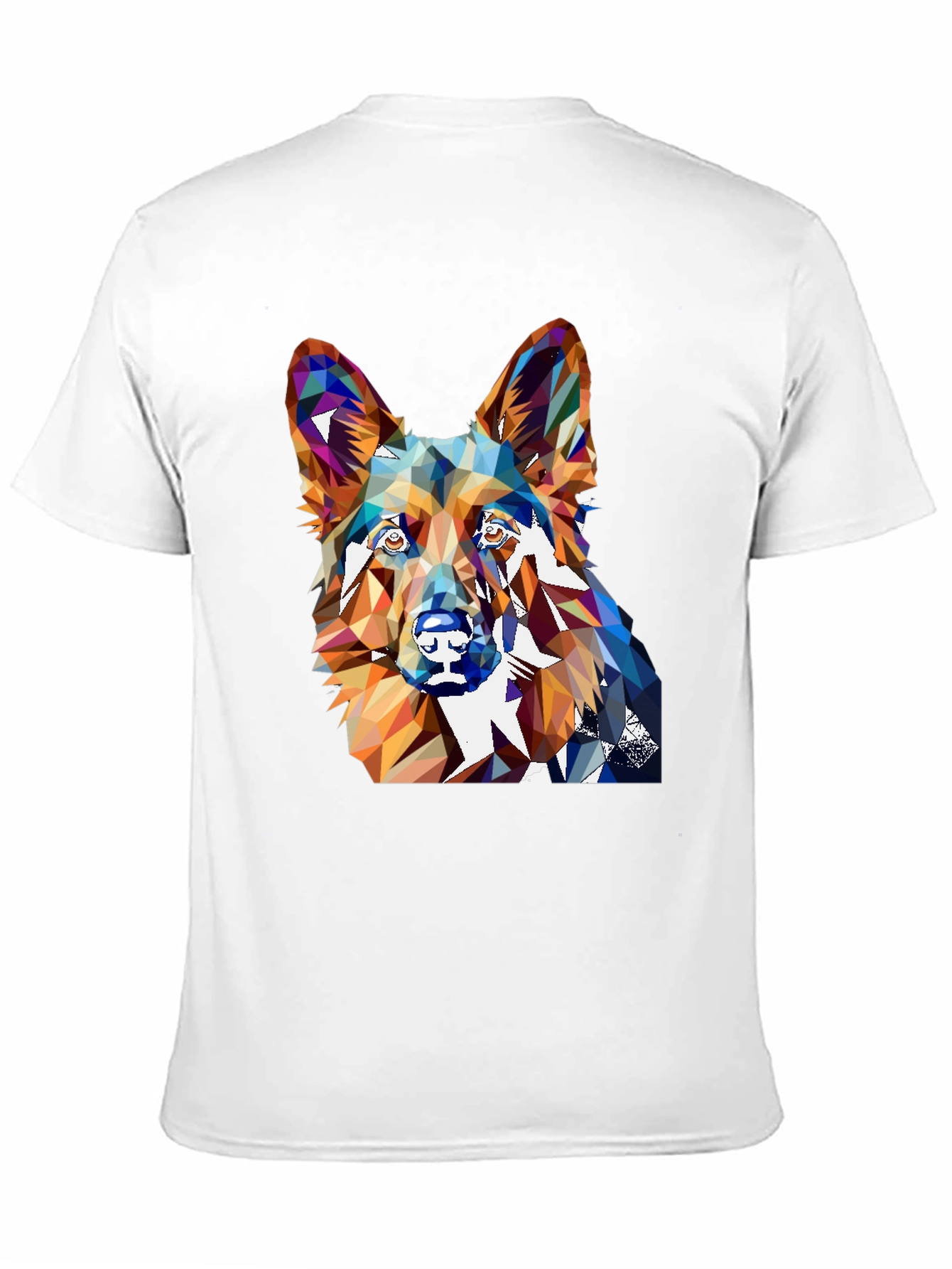 Geometric Dog Graphic Tee - Unique Animal Lover Shirt