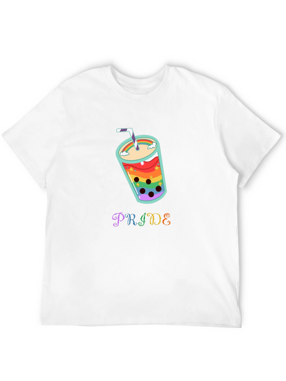 Pride Rainbow Boba Tea Graphic T-Shirt