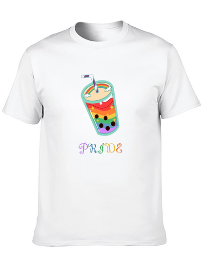 Pride Rainbow Boba Tea Graphic T-Shirt