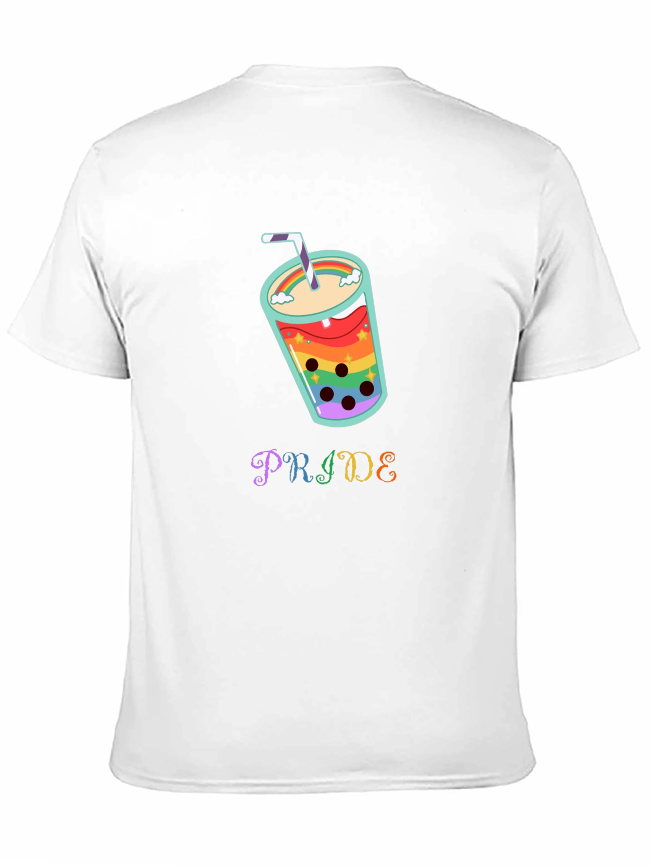 Pride Rainbow Boba Tea Graphic T-Shirt