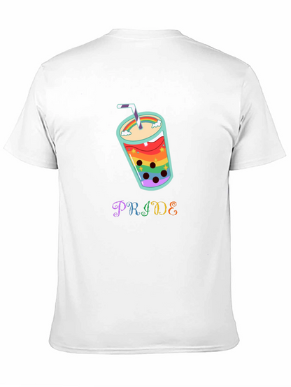 Pride Rainbow Boba Tea Graphic T-Shirt