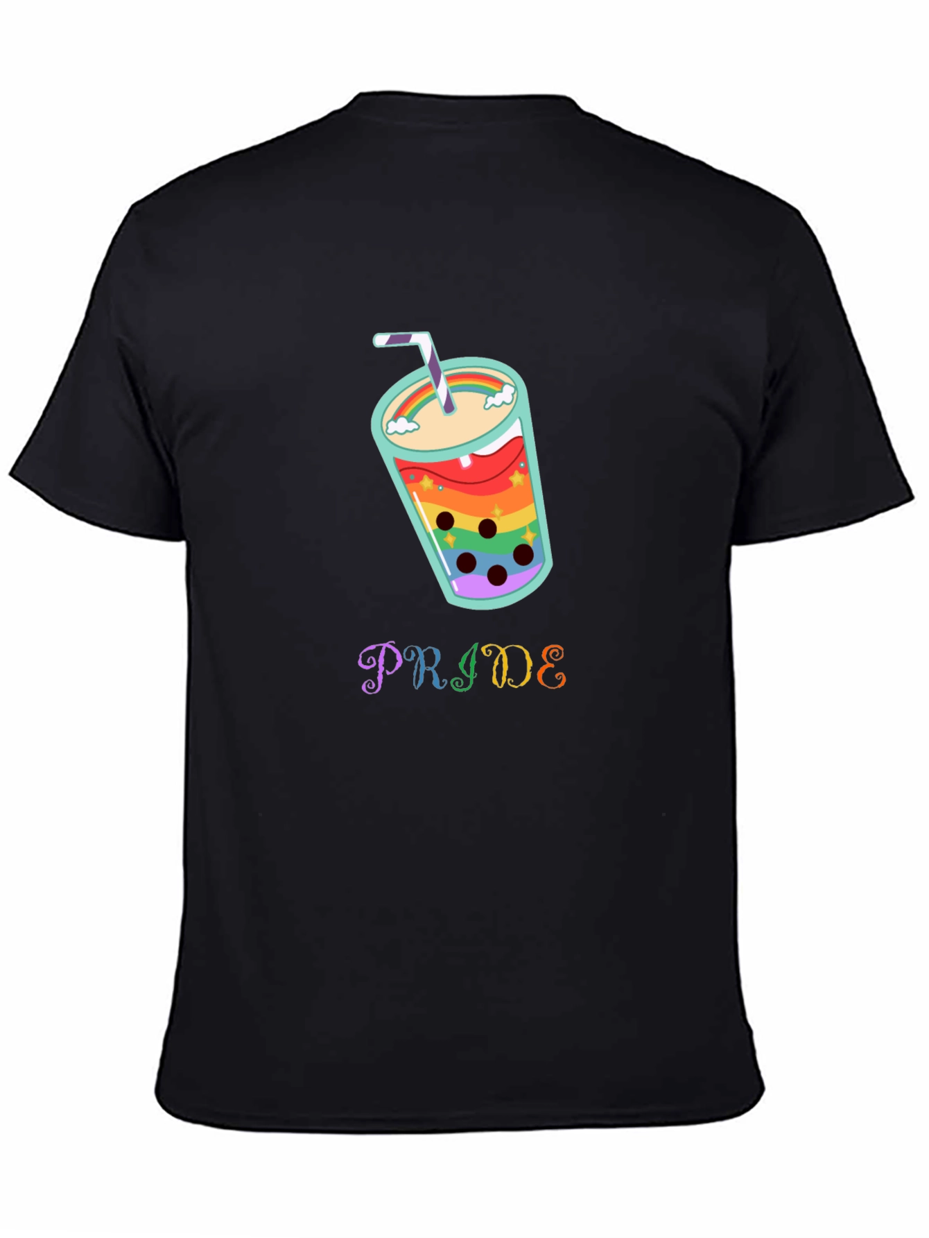 Pride Rainbow Boba Tea Graphic T-Shirt