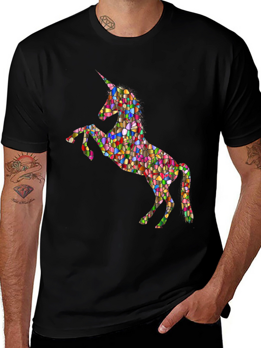 Mosaic Unicorn Graphic T-Shirt