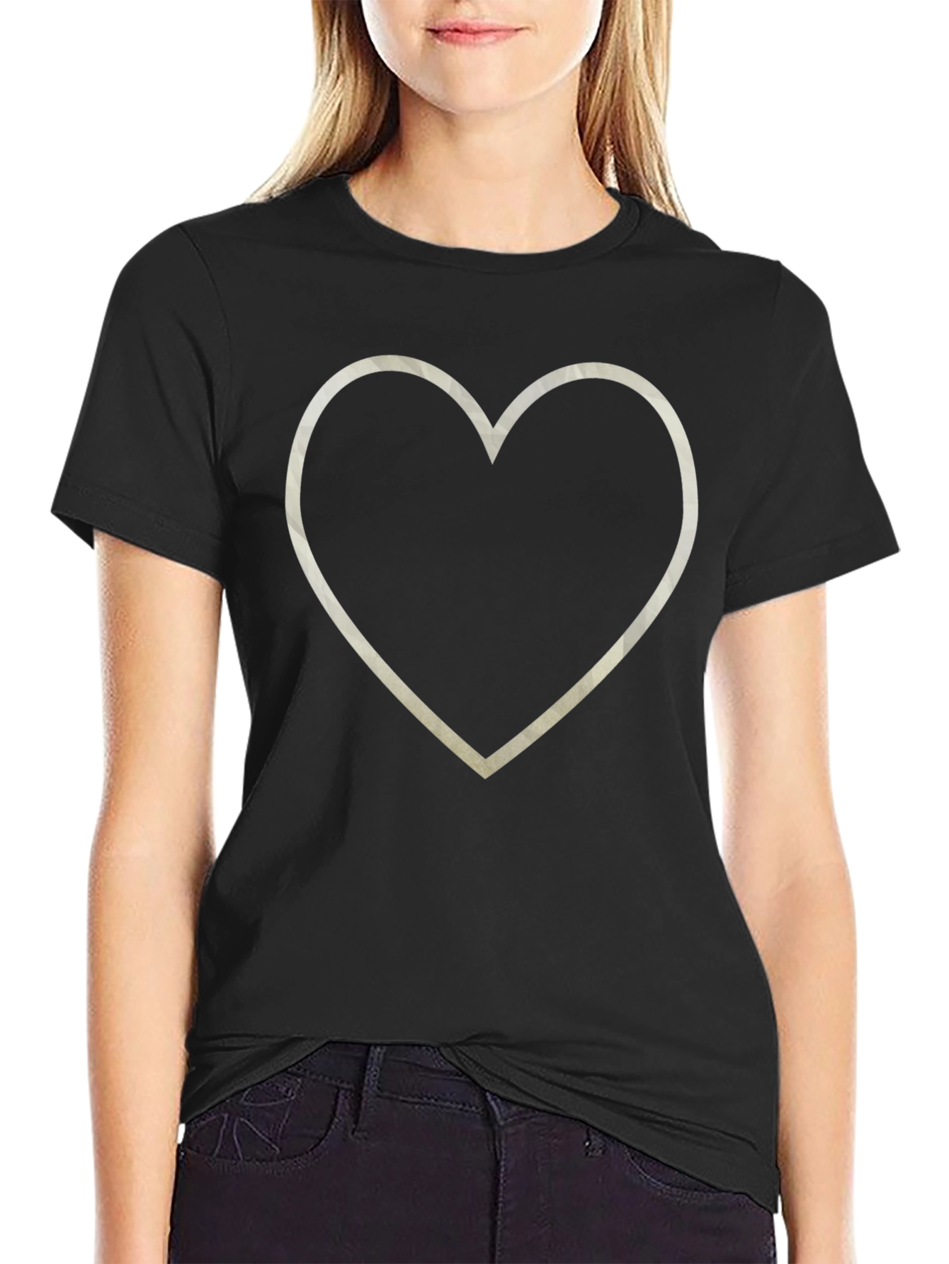 Heart Outline Graphic T-Shirt