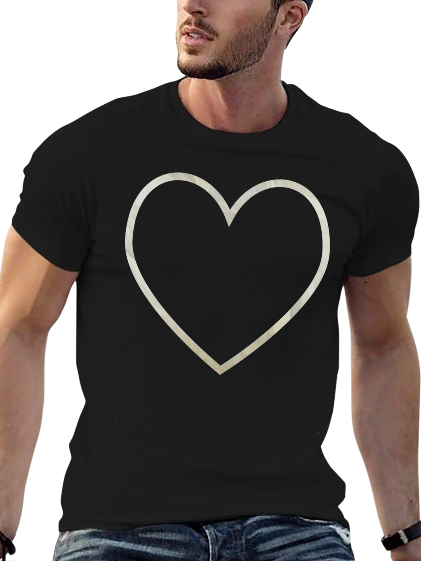 Heart Outline Graphic T-Shirt
