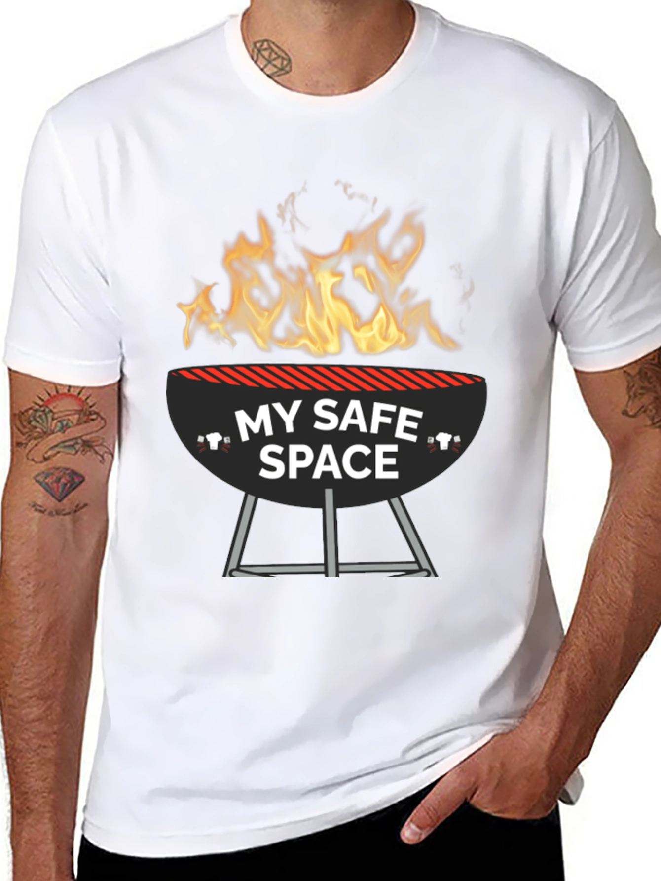 My Safe Space BBQ Grill Funny T-Shirt