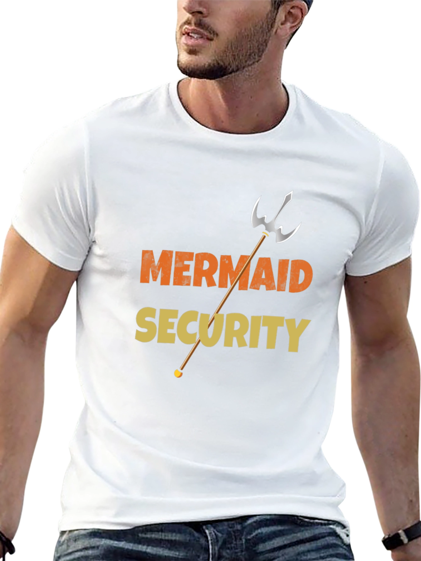 Mermaid Security Funny Graphic Tee