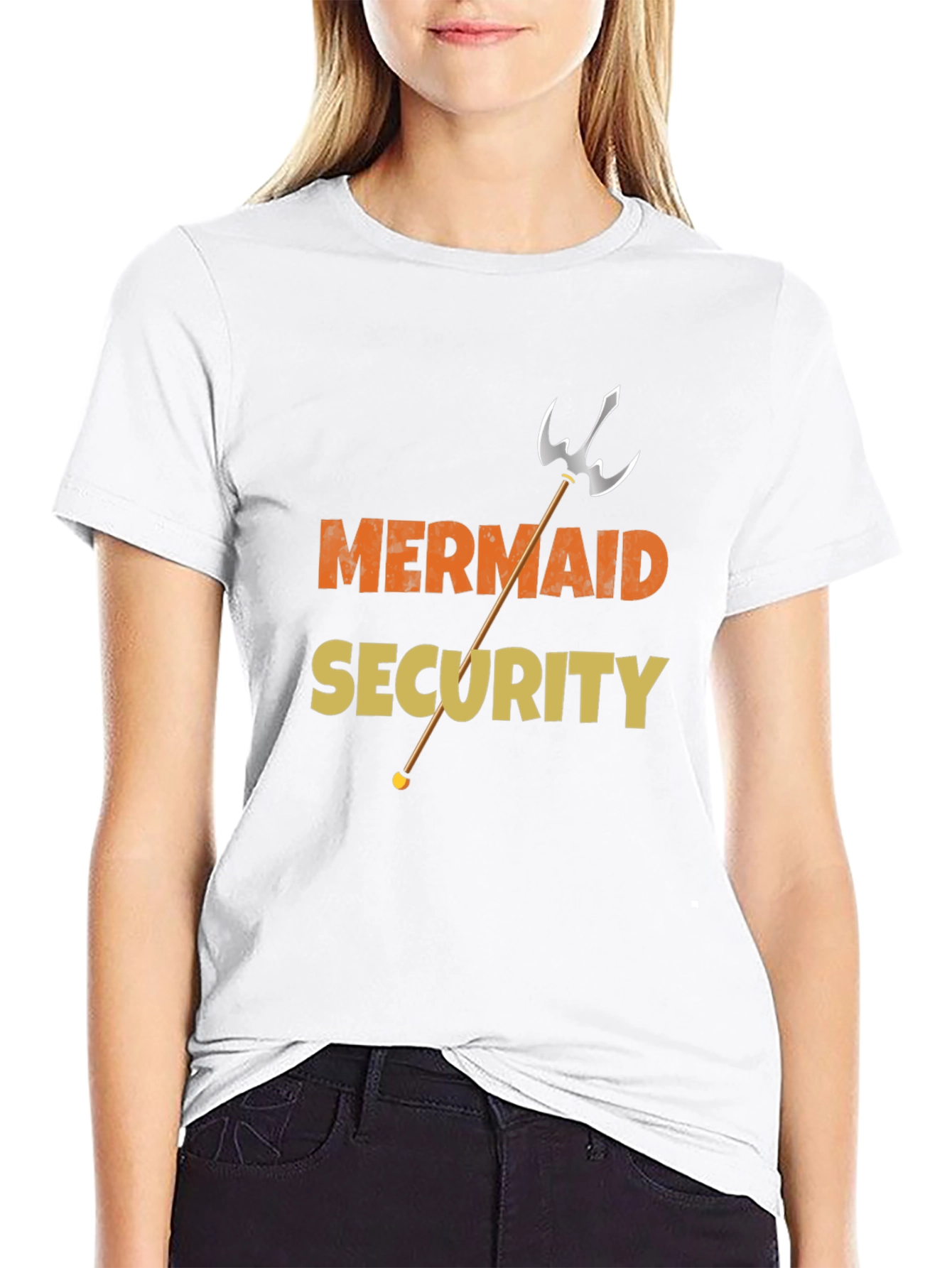 Mermaid Security Funny Graphic Tee