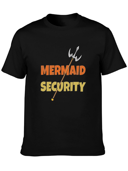 Mermaid Security Funny Graphic Tee