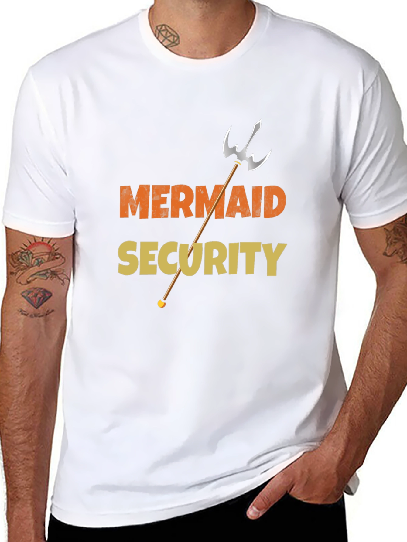 Mermaid Security Funny Graphic Tee