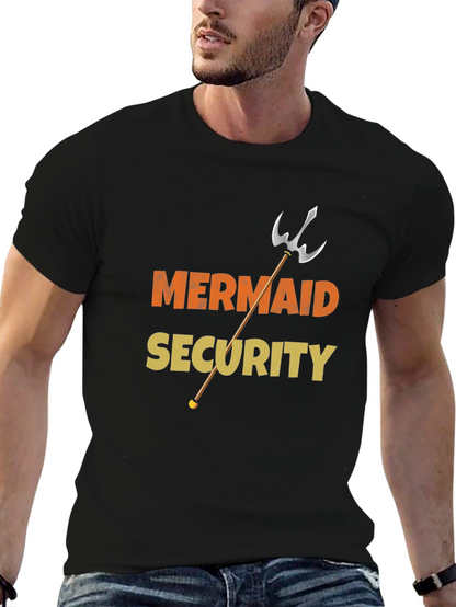 Mermaid Security Funny Graphic Tee