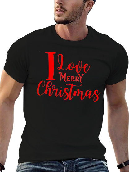 I Love Merry Christmas Graphic Tee
