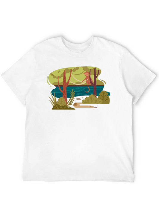 Jungle Monkey Graphic Tee - Unisex Black T-Shirt