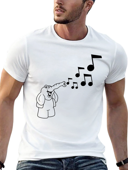 Musical Elephant Graphic T-Shirt
