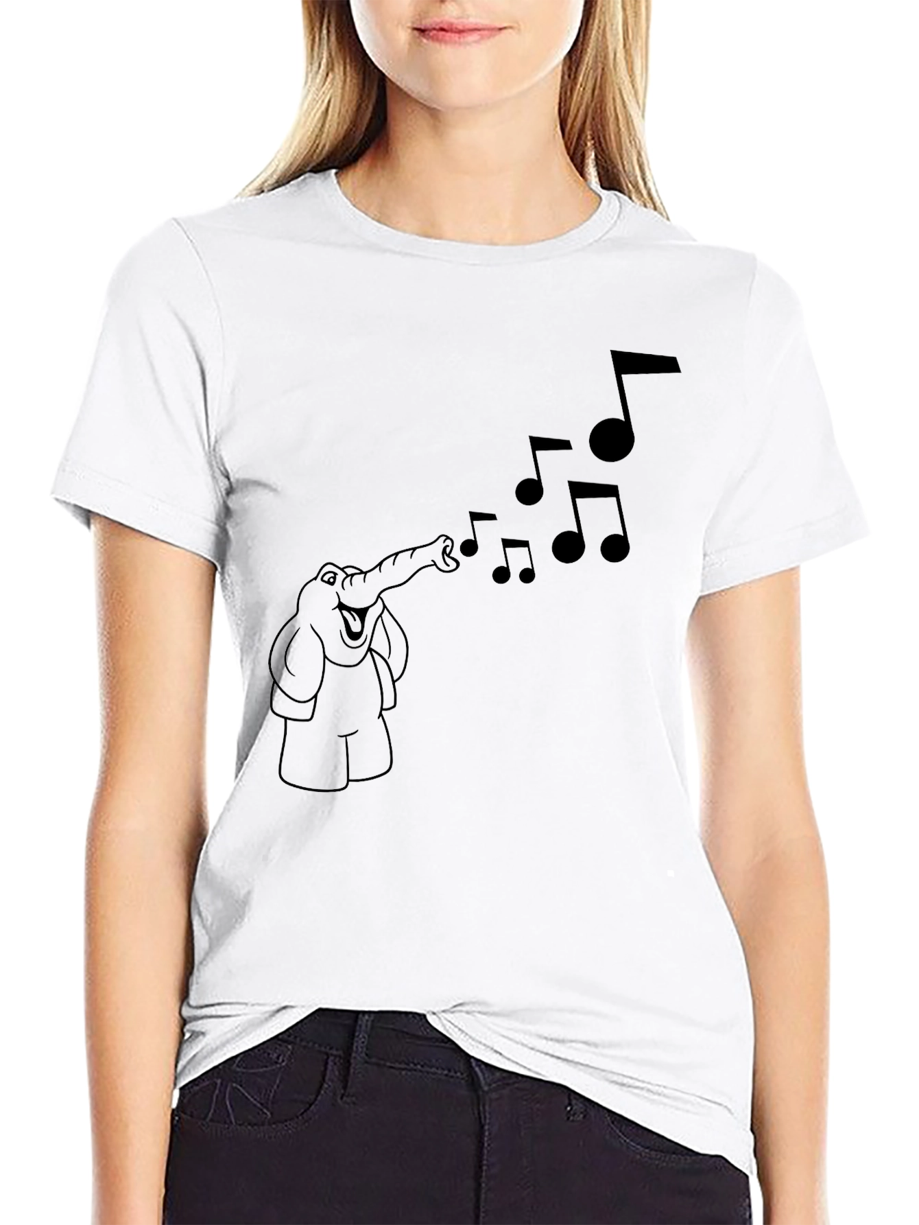 Musical Elephant Graphic T-Shirt