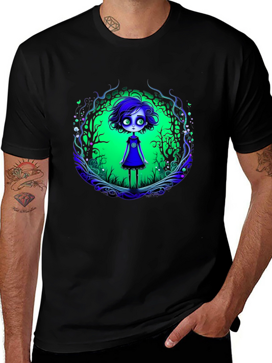 Eerie Forest Girl Graphic Tee