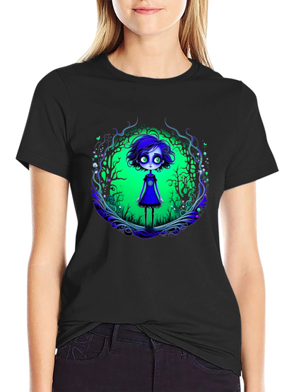 Eerie Forest Girl Graphic Tee