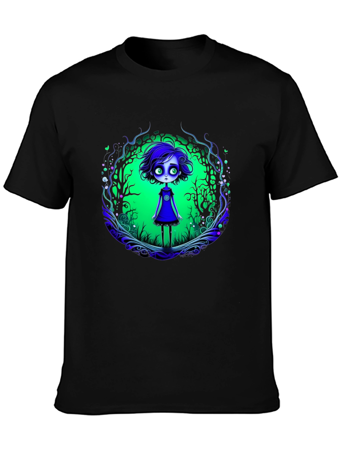 Eerie Forest Girl Graphic Tee
