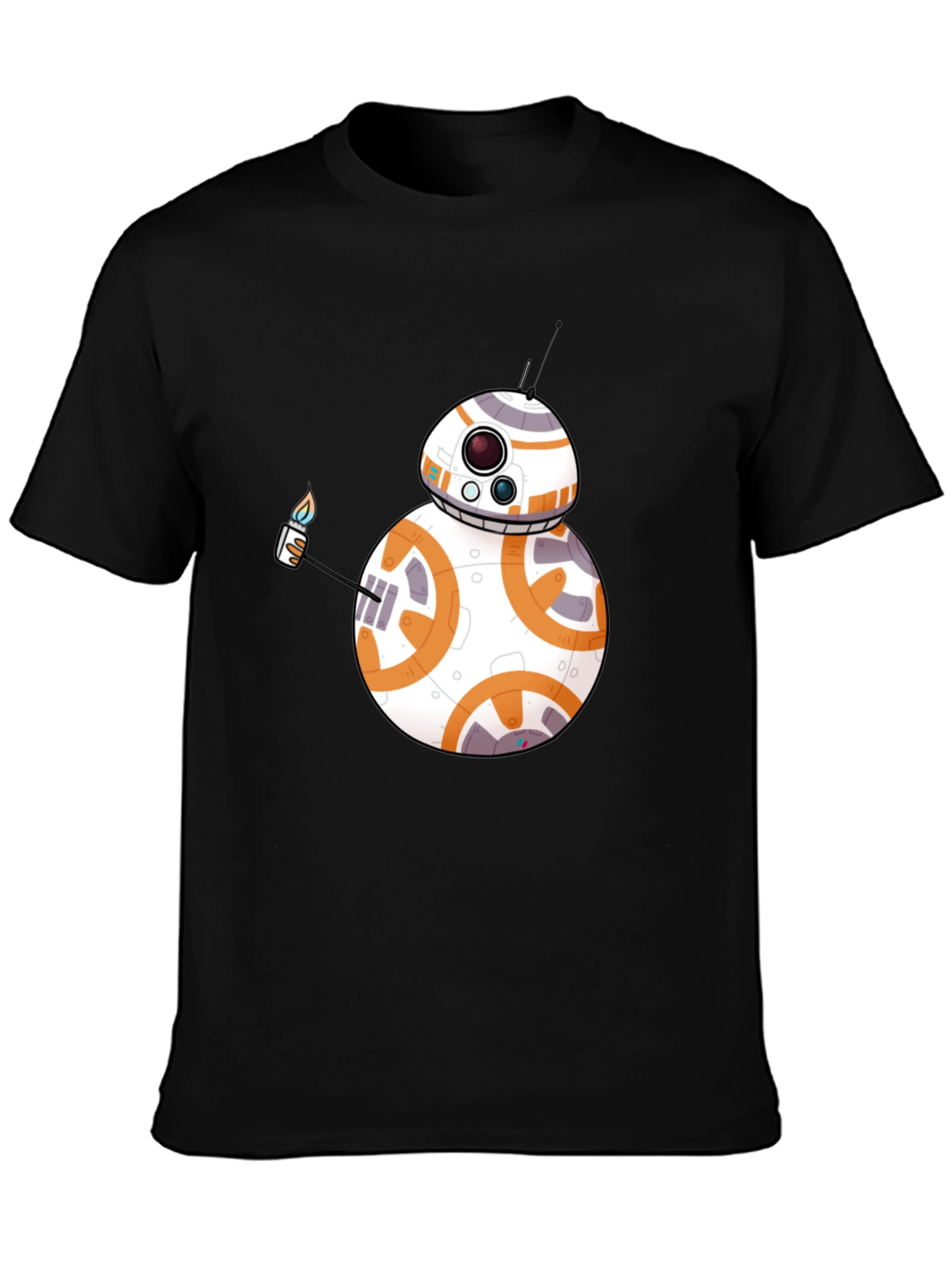 BB-8 Lighter Graphic Black T-Shirt