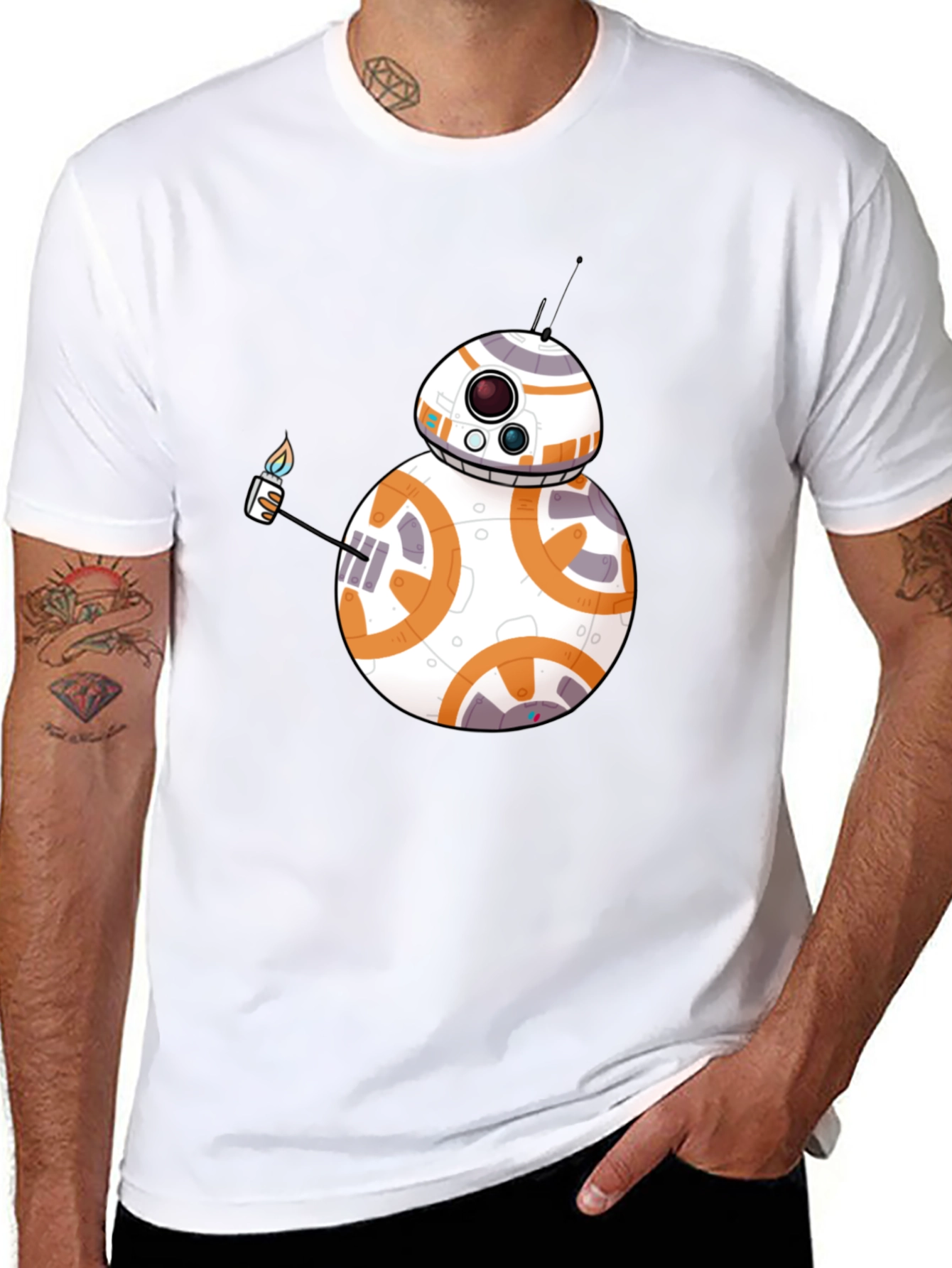 BB-8 Lighter Graphic Black T-Shirt