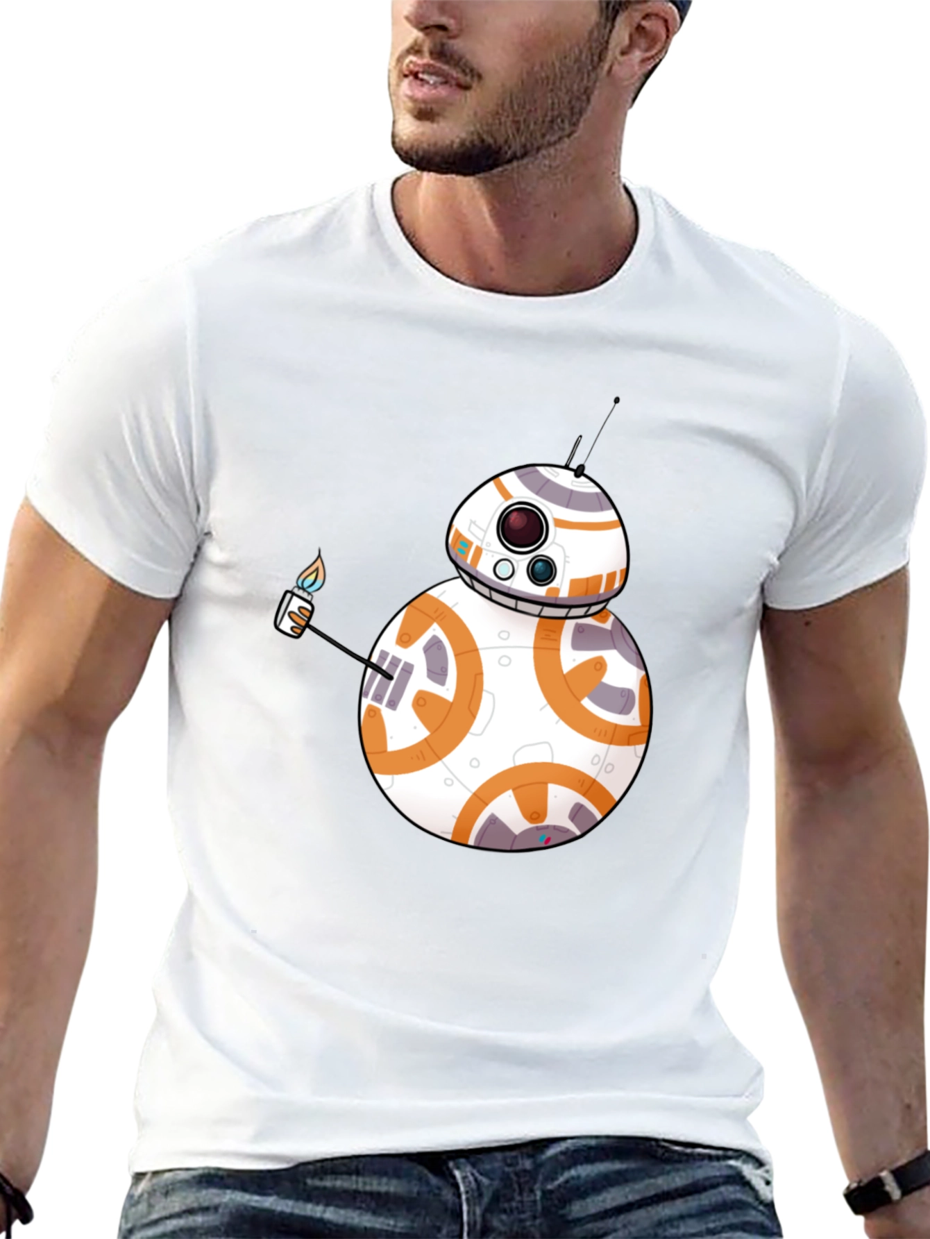 BB-8 Lighter Graphic Black T-Shirt