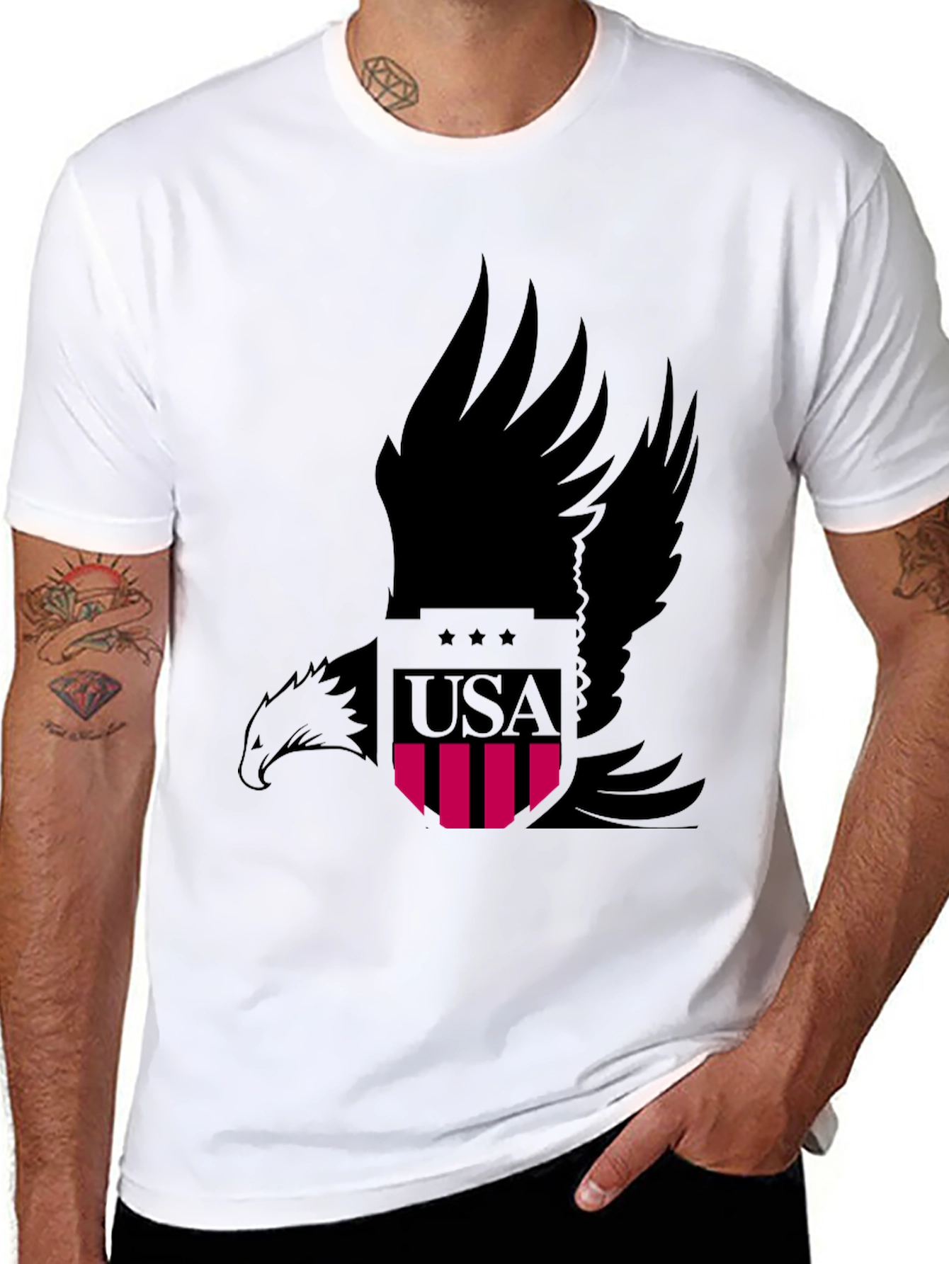USA Eagle Graphic Tee - Patriotic Style