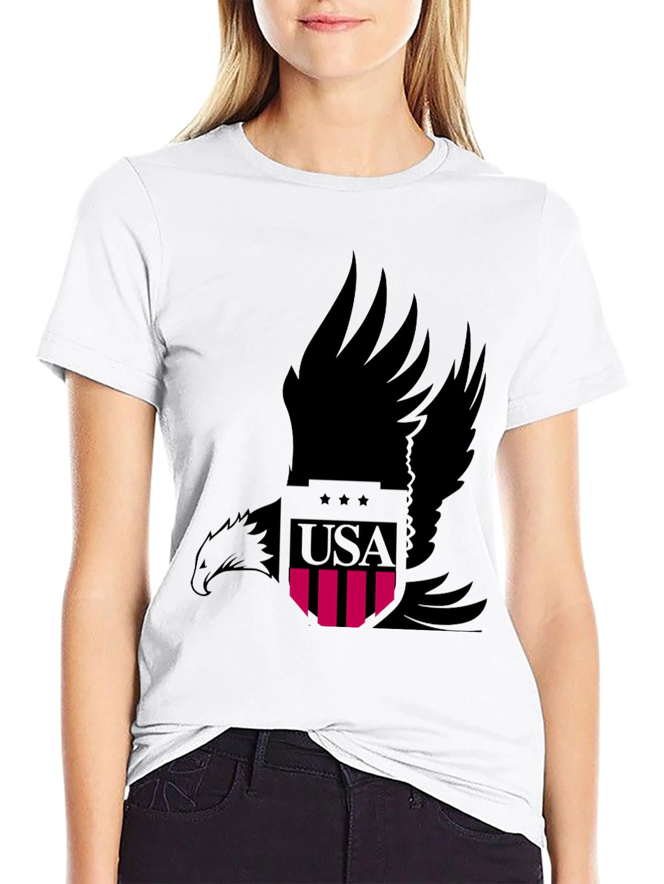 USA Eagle Graphic Tee - Patriotic Style