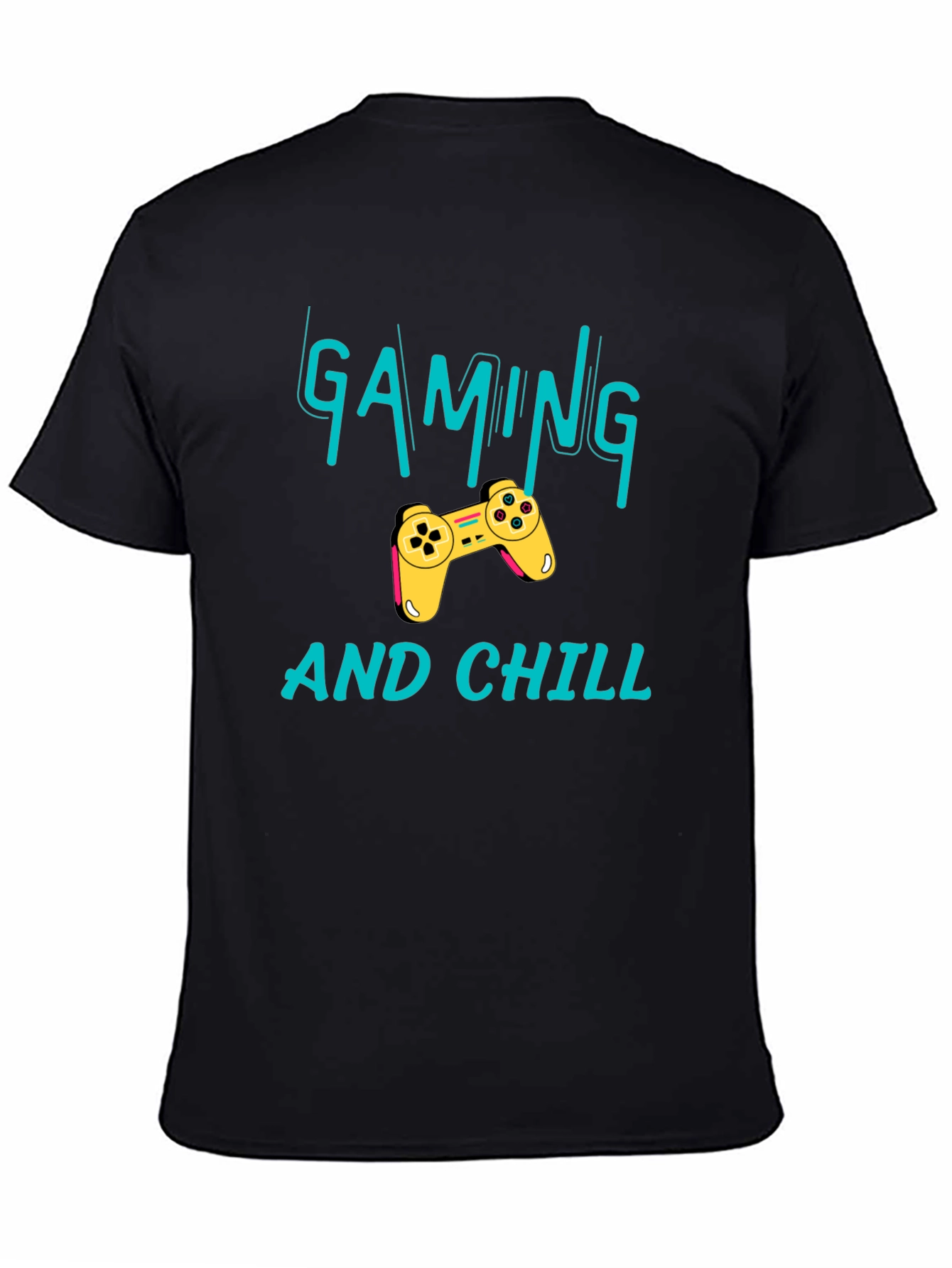 Gaming and Chill Black T-Shirt - Gamer Apparel