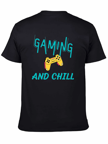 Gaming and Chill Black T-Shirt - Gamer Apparel