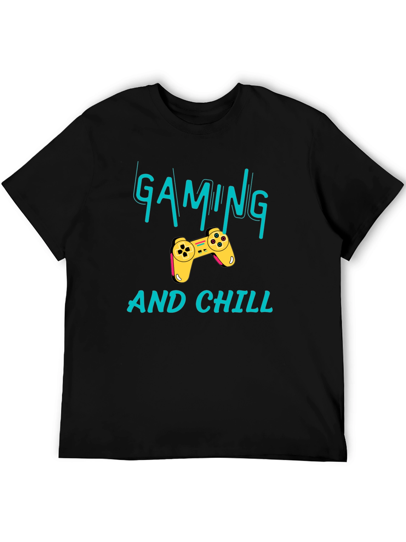 Gaming and Chill Black T-Shirt - Gamer Apparel