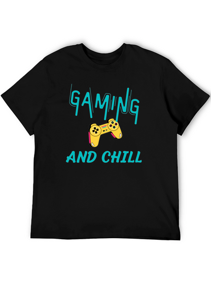 Gaming and Chill Black T-Shirt - Gamer Apparel