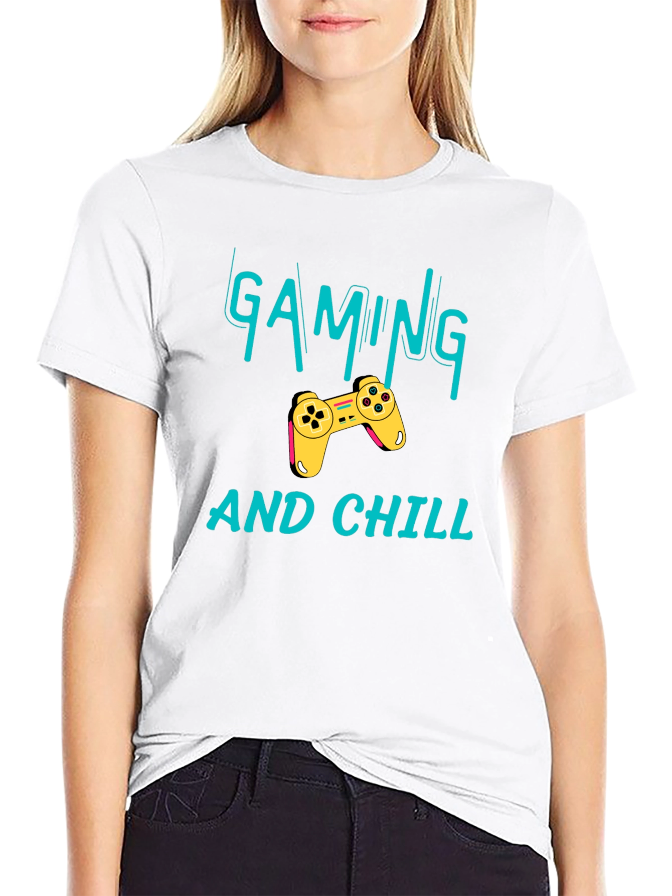 Gaming and Chill Black T-Shirt - Gamer Apparel