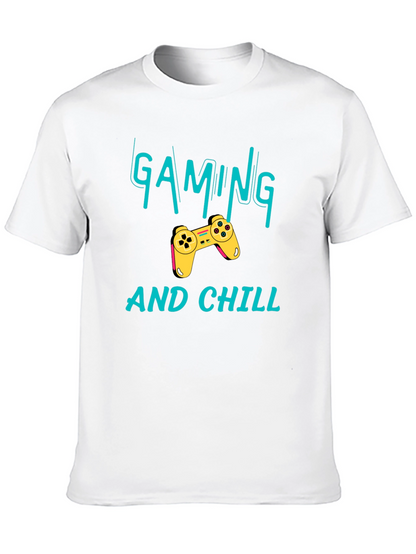 Gaming and Chill Black T-Shirt - Gamer Apparel