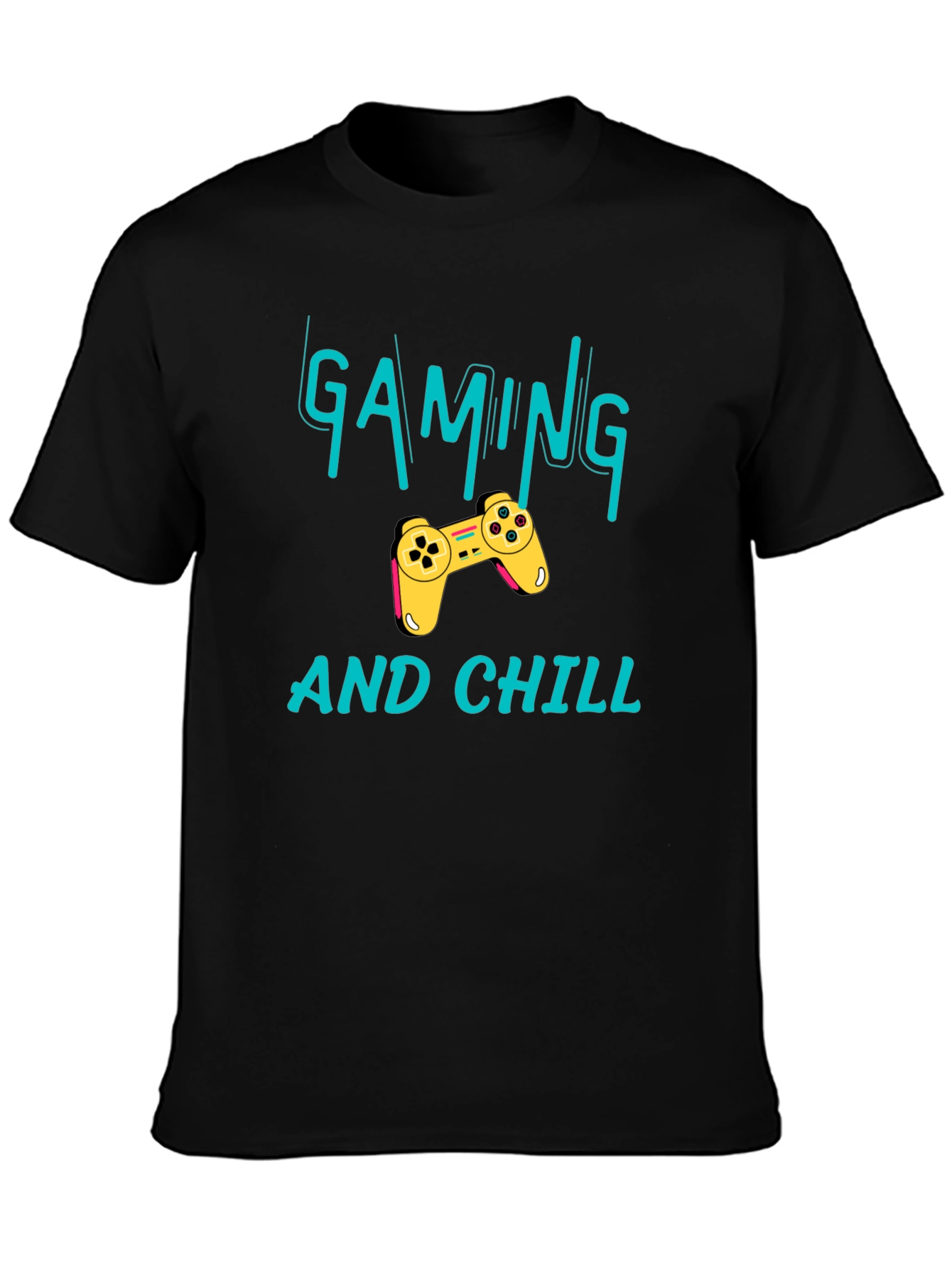 Gaming and Chill Black T-Shirt - Gamer Apparel