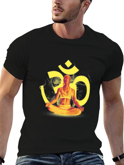 Yoga Meditation Om Symbol Graphic T-Shirt