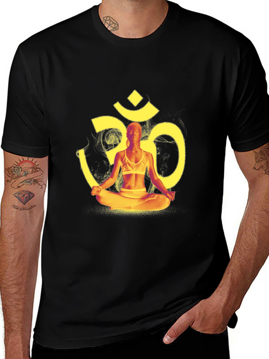 Yoga Meditation Om Symbol Graphic T-Shirt