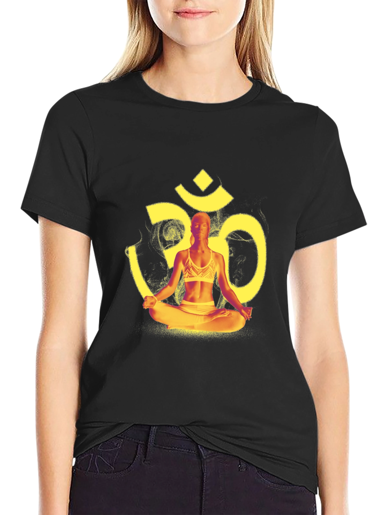 Yoga Meditation Om Symbol Graphic T-Shirt