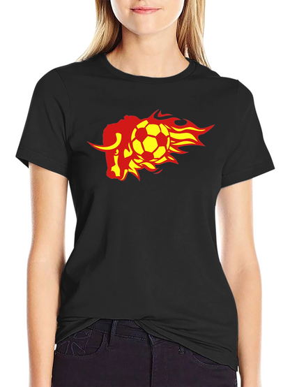 Fiery Bull Soccer T-Shirt - Black
