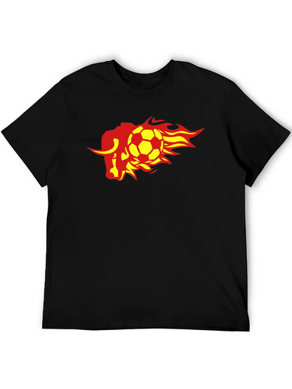 Fiery Bull Soccer T-Shirt - Black